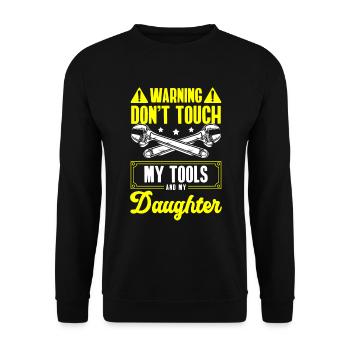 Do not touch motto anger - Unisex Sweatshirt - black - Front - Alina (178cm) & Michal (187cm)