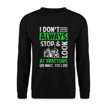 Farmer Attachment Farm Vehicle - Unisex Sweatshirt - black - Front - Alina (178cm) & Michal (187cm)