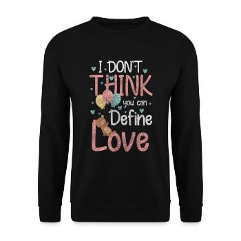 Teddy bear kids cuddle - Unisex Sweatshirt - black - Front - Alina (178cm) & Michal (187cm)