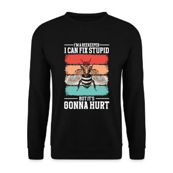 Beekeepers Environmental Protection Insects Honey Bees - Unisex Sweatshirt - black - Front - Alina (178cm) & Michal (187cm)