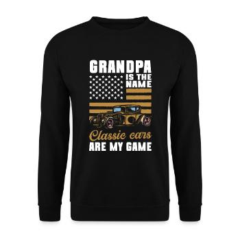 Voiture Musclecar Mécanicien Voiture de sport - Sweat-shirt Unisexe - noir - Devant - Alina (178cm) & Michal (187cm)