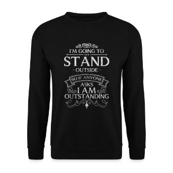 Idiot self-deprecation partner - Unisex Sweatshirt - black - Front - Alina (178cm) & Michal (187cm)