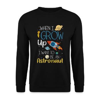Space Stars Moon - Unisex Sweatshirt - black - Front - Alina (178cm) & Michal (187cm)