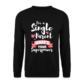 Parents Father Solo - Unisex Sweatshirt - black - Front - Alina (178cm) & Michal (187cm)