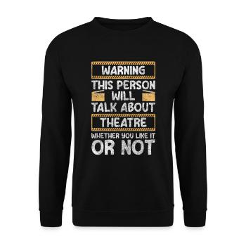 Schauspielerin Drama - Unisex Pullover - Schwarz - Vorne - Alina (178cm) & Michal (187cm)