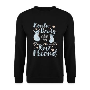 Koala Bien-être animal Marsupial Australie - Sweat-shirt Unisexe - noir - Devant - Alina (178cm) & Michal (187cm)