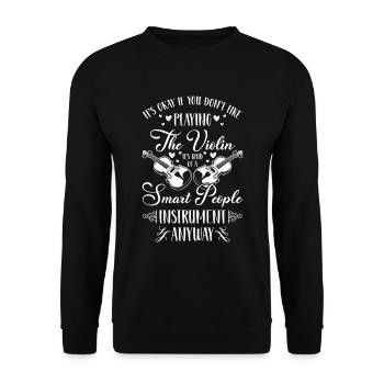 Musician Violinist Classical Concert - Unisex Sweatshirt - black - Front - Alina (178cm) & Michal (187cm)