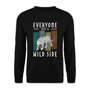 Afrique, Nature Sauvage, Jaguar, Prédateur - Sweat-shirt Unisexe - noir - Devant - Alina (178cm) & Michal (187cm)