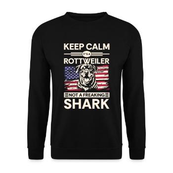 Kampfhund Hunderasse Welpe - Unisex Pullover - Schwarz - Vorne - Alina (178cm) & Michal (187cm)