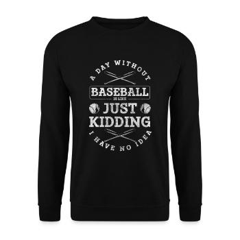 Joueur de baseball Batte de baseball gagnant Fan - Sweat-shirt Unisexe - noir - Devant - Alina (178cm) & Michal (187cm)