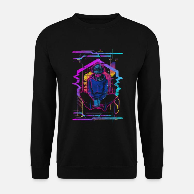 Zukunft Android Neon Gaming - Unisex Pullover - Schwarz