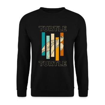 Turtles Reptile Animals Cute - Unisex Sweatshirt - black - Front - Alina (178cm) & Michal (187cm)