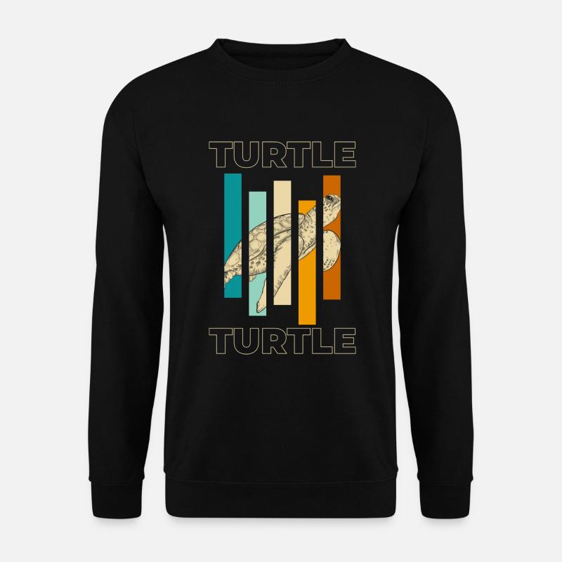 Turtles Reptile Animals Cute - Unisex Sweatshirt - black