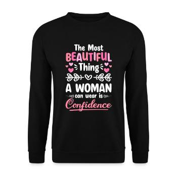 Woman Feminine Emancipation Celebration - Unisex Sweatshirt - black - Front - Alina (178cm) & Michal (187cm)