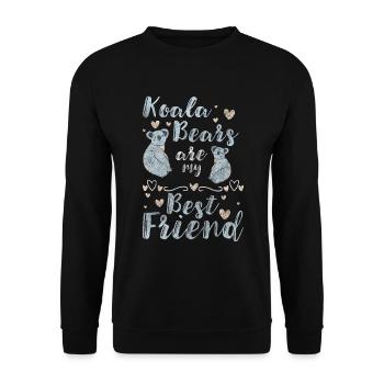 Koala Ours Forêt Ours Animaux - Sweat-shirt Unisexe - noir - Devant - Alina (178cm) & Michal (187cm)