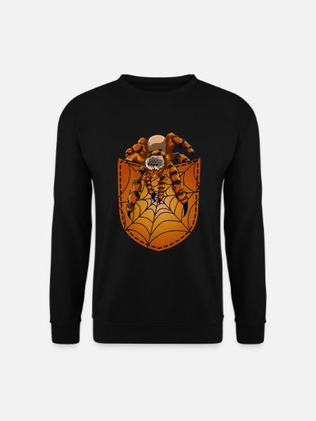 Vogelspinne Spinnennetz Tier Brusttasche Spinne - Unisex Pullover - Schwarz