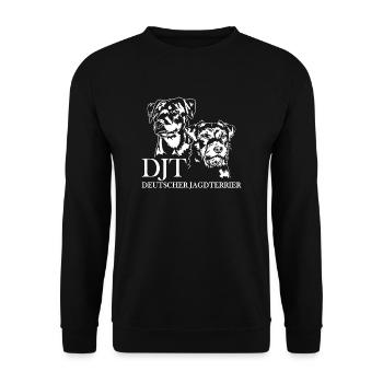 German Hunting Terrier Hunting Dogs Portrait Wilsigns - Unisex Sweatshirt - black - Front - Alina (178cm) & Michal (187cm)