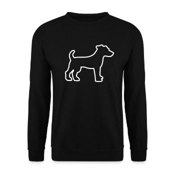 Jack Russell Terrier - White Contour - Unisex Sweatshirt - black - Front - Alina (178cm) & Michal (187cm)