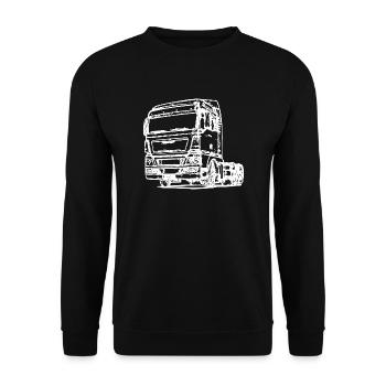 Truck 02 - Unisex Sweatshirt - black - Front - Alina (178cm) & Michal (187cm)