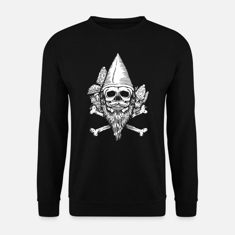 Lustiger Skull Gnom - Unisex Pullover - Schwarz