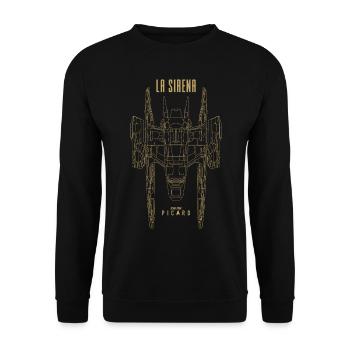 Star Trek Picard La Sirena - Sweat-shirt Unisexe - noir - Devant - Alina (178cm) & Michal (187cm)