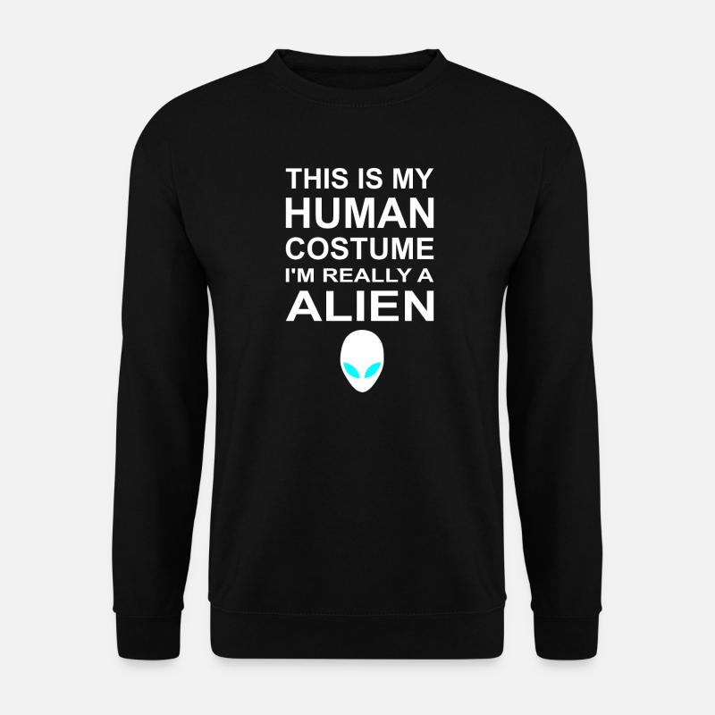 Halloween 1- This is my human costume i m really.. - Unisex Sweatshirt - black