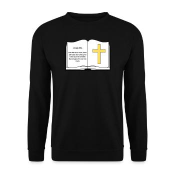 Ésaïe 43:1 - Sweat-shirt Unisexe - noir - Devant - Alina (178cm) & Michal (187cm)