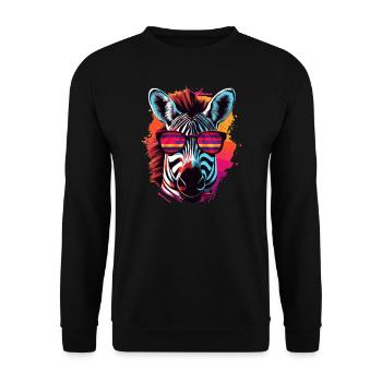zebra sunglasses - Unisex Pullover - Schwarz - Vorne - Alina (178cm) & Michal (187cm)