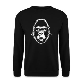Gorilla - Unisex Sweatshirt - black - Front - Alina (178cm) & Michal (187cm)