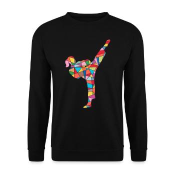 Karaté Fille Artiste Martial Femmes Taekwondo Fille - Sweat-shirt Unisexe - noir - Devant - Alina (178cm) & Michal (187cm)
