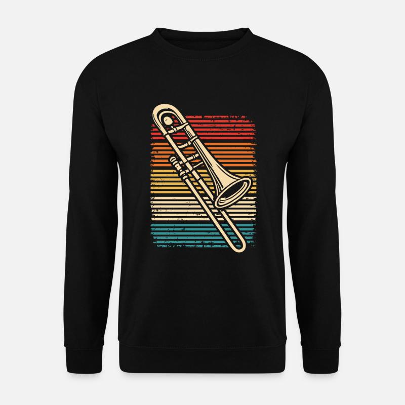 Trombone Player Retro Trombone Trombonist - Unisex Sweatshirt - black
