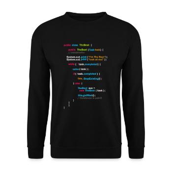 Code du programme - The Best | Code - Sweat-shirt Unisexe - noir - Devant - Alina (178cm) & Michal (187cm)