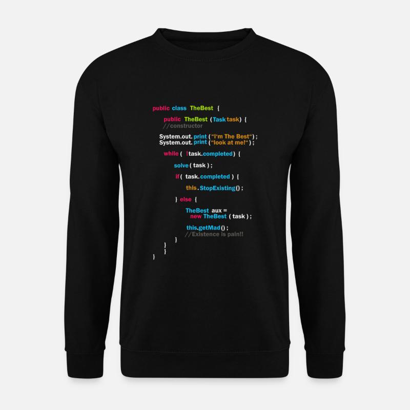 Program Code - The Best | Code - Unisex Sweatshirt - black