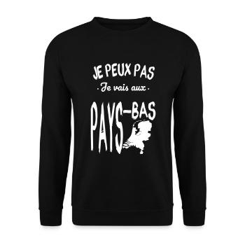 Je peux pas je vais aux Pays-Bas - Sweat-shirt Unisexe - noir - Devant - Alina (178cm) & Michal (187cm)