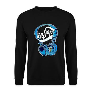 Conception de hip hop - Sweat-shirt Unisexe - noir - Devant - Alina (178cm) & Michal (187cm)