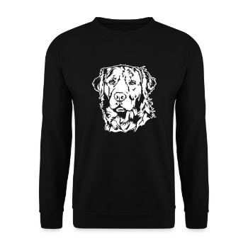 Golden Retriever Portrait Chien Chiens Wilsigns - Sweat-shirt Unisexe - noir - Devant - Alina (178cm) & Michal (187cm)