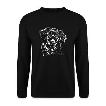 NOVA SCOTIA DUCK TOLLING RETRIEVER portrait - Unisex Sweatshirt - black - Front - Alina (178cm) & Michal (187cm)