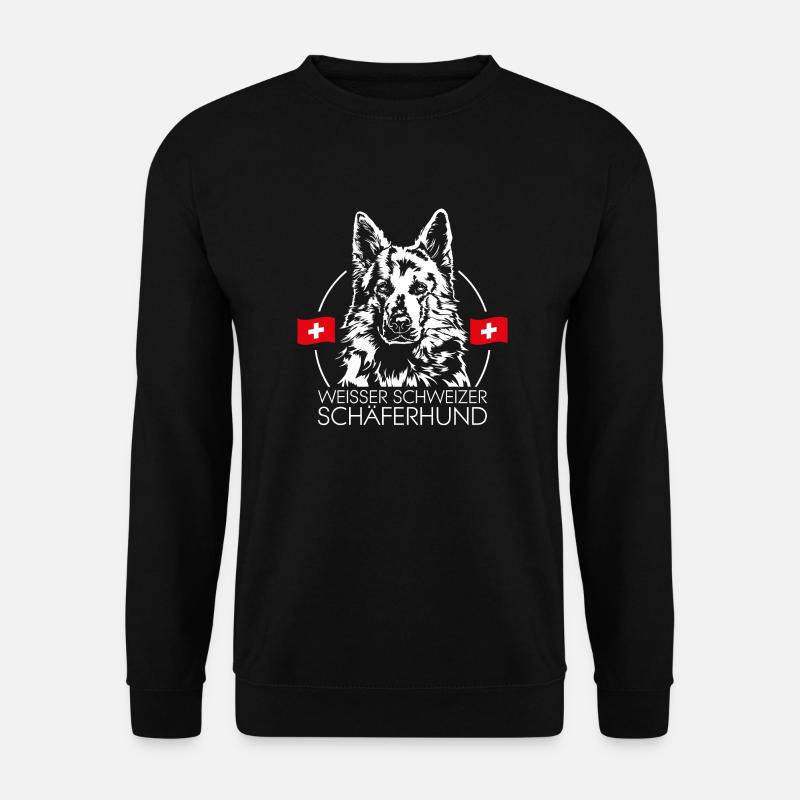 WEIßER SCHWEIZER SCHÄFERHUND Hunde Hund Wilsigns - Unisex Pullover - Schwarz