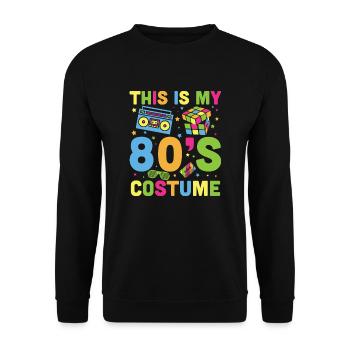Retro Vintage 80s T-Shirt Funny - Unisex Sweatshirt - black - Front - Alina (178cm) & Michal (187cm)