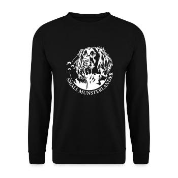 SMALL MUNSTERLANDER Jagdhund Jagdhunde Wilsigns - Unisex Pullover - Schwarz - Vorne - Alina (178cm) & Michal (187cm)