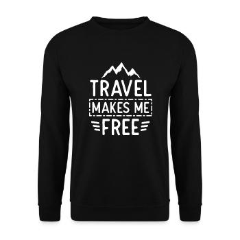 Liberté de Voyage_w - Sweat-shirt Unisexe - noir - Devant - Alina (178cm) & Michal (187cm)