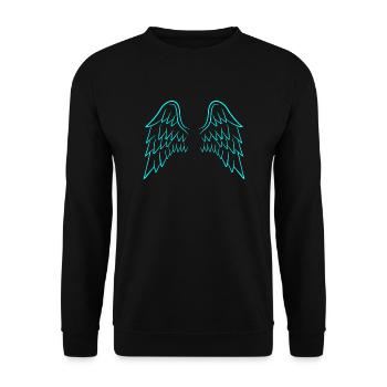 Angel wings wings - Unisex Sweatshirt - black - Front - Alina (178cm) & Michal (187cm)