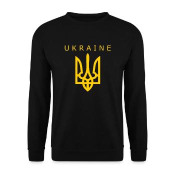 Ukraine - Unisex Pullover - Schwarz - Vorne - Alina (178cm) & Michal (187cm)