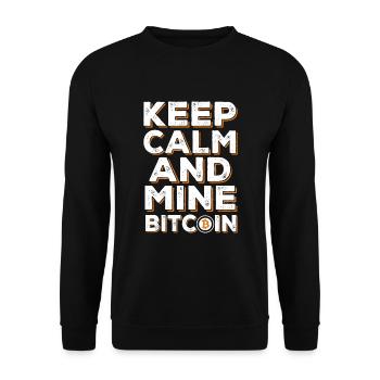 BITCOIN - Unisex Pullover - Schwarz - Vorne - Alina (178cm) & Michal (187cm)