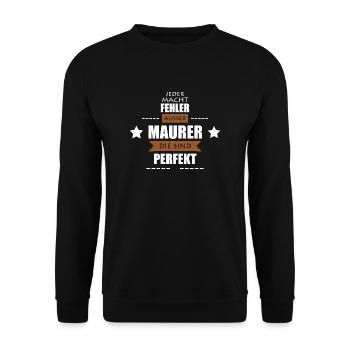 Maurer - Unisex Pullover - Schwarz - Vorne - Alina (178cm) & Michal (187cm)