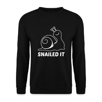 Escargot il - Sweat-shirt Unisexe - noir - Devant - Alina (178cm) & Michal (187cm)