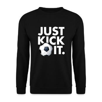 Just Kick It - Unisex Sweatshirt - black - Front - Alina (178cm) & Michal (187cm)