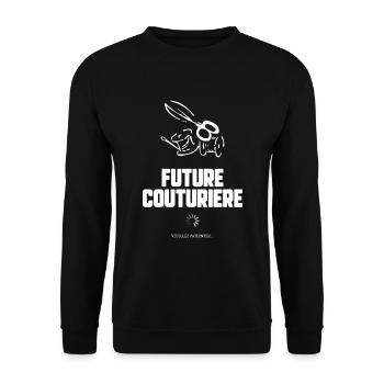 Future couturière - Sweat-shirt Unisexe - noir - Devant - Alina (178cm) & Michal (187cm)