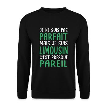 Je ne suis pas parfait mais je suis Limousin - Sweat-shirt Unisexe - noir - Devant - Alina (178cm) & Michal (187cm)