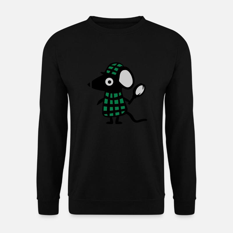 Maus Detektiv - Ratte - Unisex Pullover - Schwarz